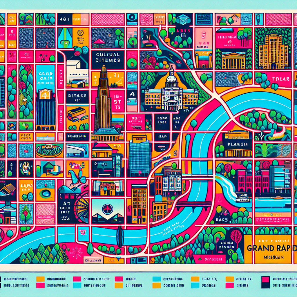 Illustrated Itinerary: Explore the diversity of Grand Rapids through cultural, outdoor, and culinary highlights.